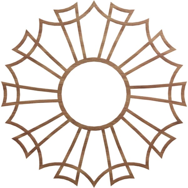 Ekena Millwork Augustus Wood Fretwork Pierced Ceiling Medallion, Walnut, 34"OD x 12"ID x 1/4"T CMWP34X34X0250AUWA - main